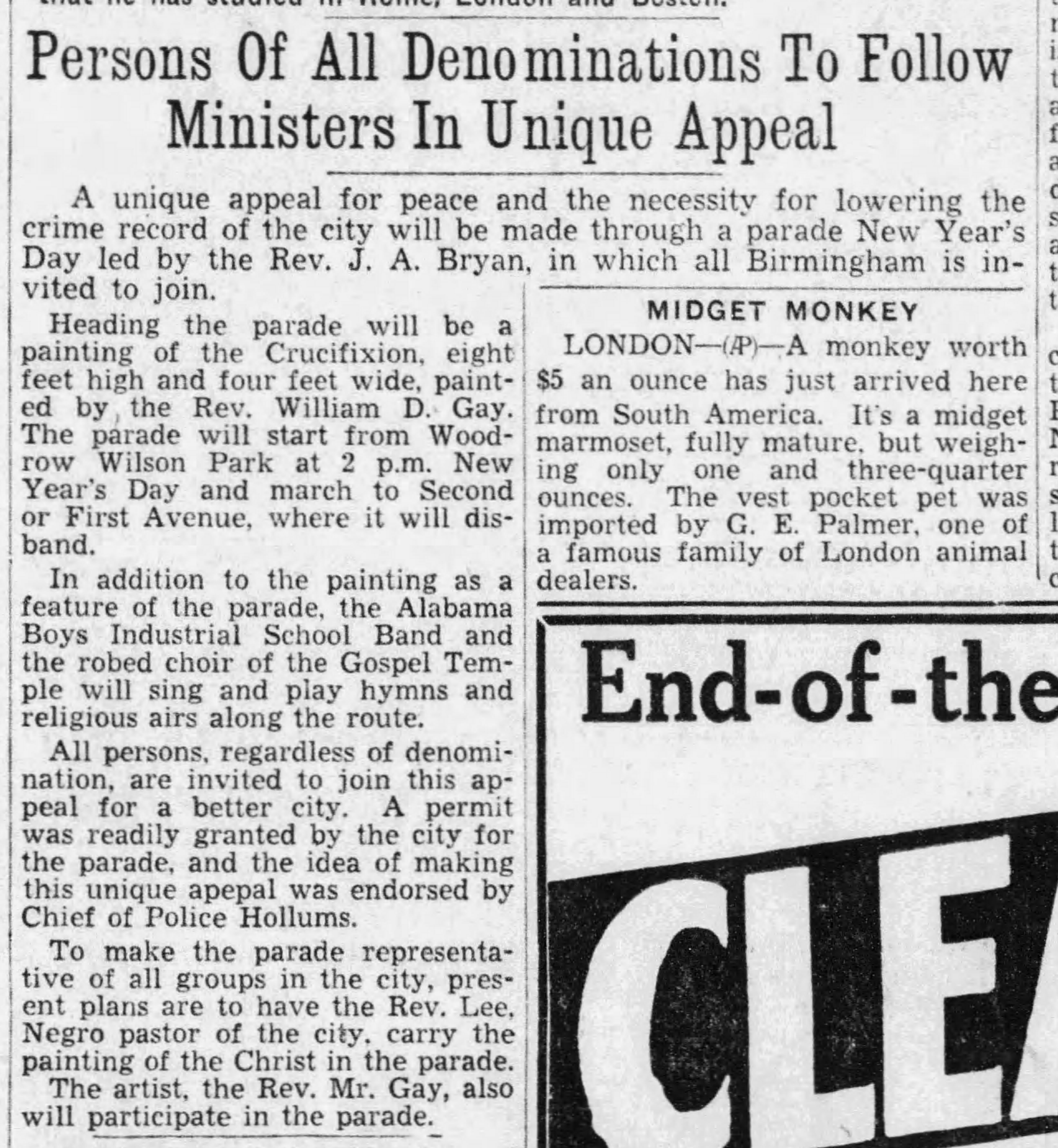 Persons of All Denominations To Follow Ministers In Unique Appeal